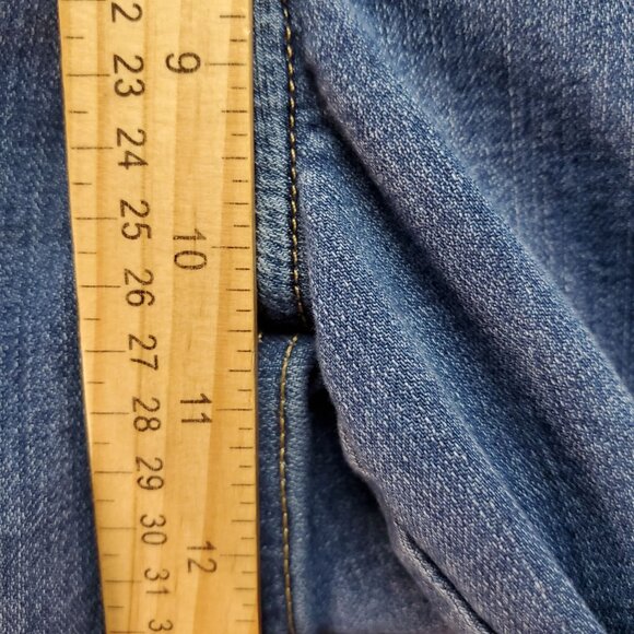 Lee Jeans Womens 20W Blue Relaxed Fit Mid Rise Denim Capris - Picture 5 of 9